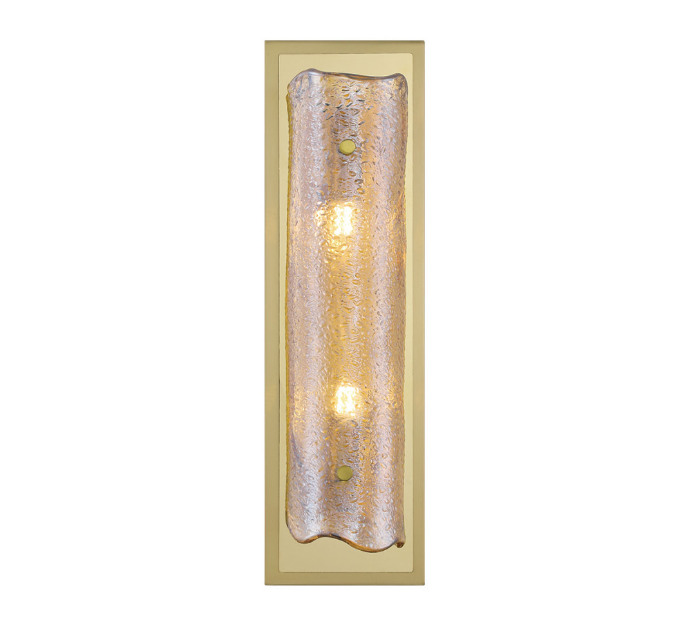 Sorrento 2 Light LED Wall Mount Amber Gold Canopy
