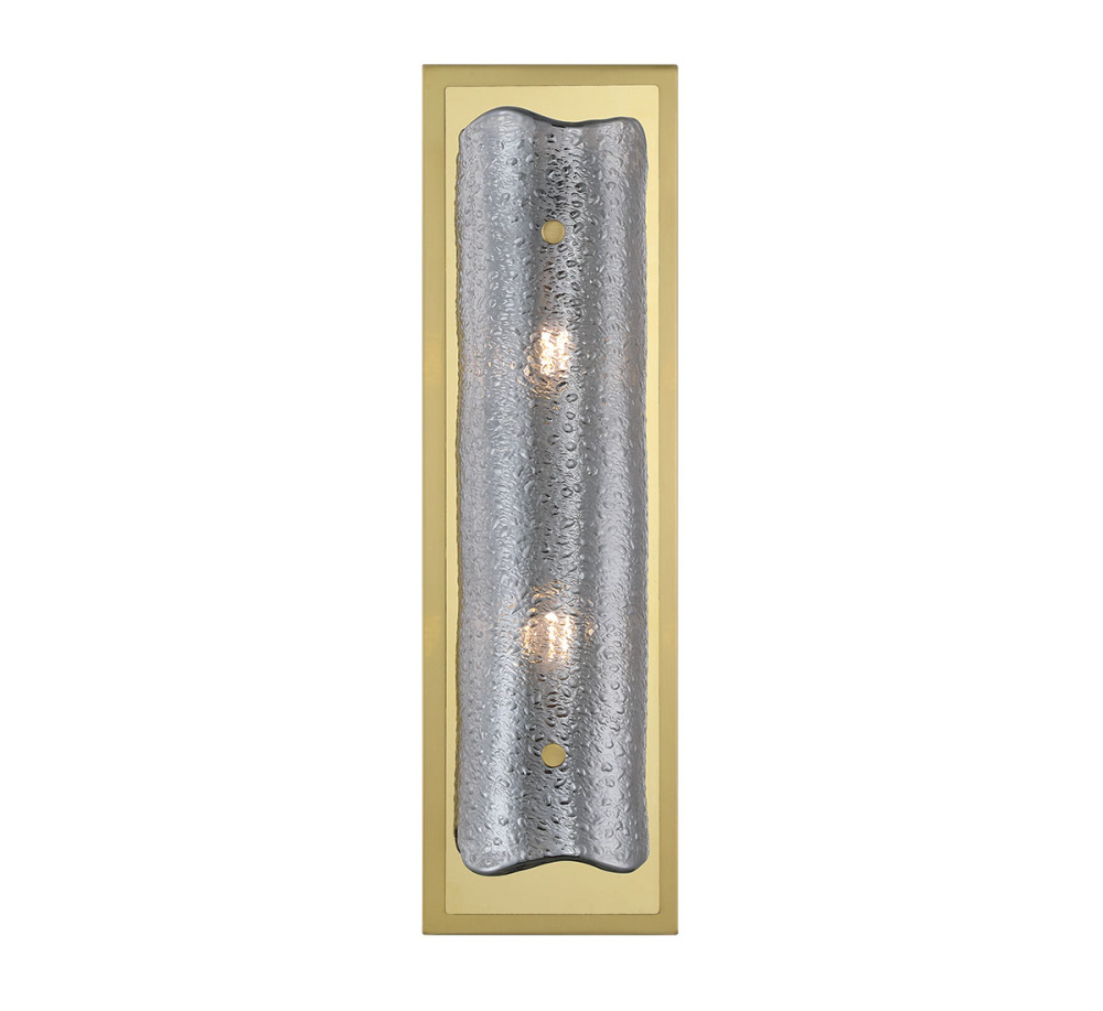 Sorrento 2 Light LED Wall Mount Smoke Gold Canopy