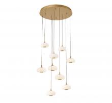 Lib & Co. US 10195-030 - Adelfia, 9 Light Round LED Chandelier, Painted Antique Brass
