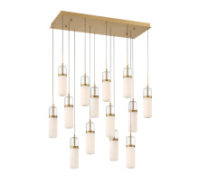 Lib & Co. US 10227-030 - Verona, 14 Light Rectangular LED Chandelier, Painted Antique Brass