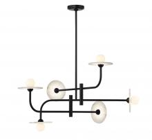 Lib & Co. US 12051-02 - Teramo, 6 Light LED Chandelier, Matte Black