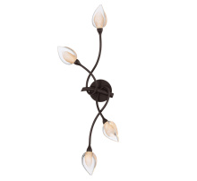 Lib & Co. US 12312-043 - Modena,4 Light LED Wall Mount Black With Gold Accent