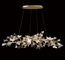 Lib & Co. US 12336-028 - Fiori 35 Light Oval LED Chandelier Gold Leaf