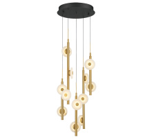 Lib & Co. US 12360-02 - Etna 12 Light Round LED Chandelier Matte Black