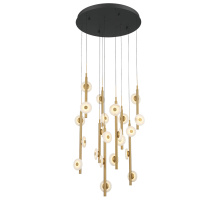 Lib & Co. US 12361-02 - Etna 22 Light Round LED Chandelier Matte Black