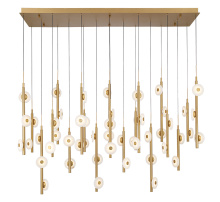 Lib & Co. US 12367-030 - Etna 50 Lightrectangular LED Chandelier Painted Antique Brass