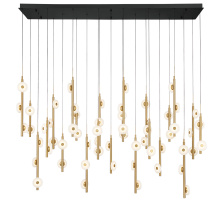 Lib & Co. US 12368-02 - Etna 57 Lightrectangular LED Chandelier Matte Black