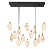 Lib & Co. US 12388-02 - Kosmos 14 Lightrectangular LED Chandelier Matte Black