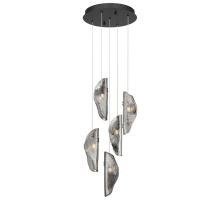 Lib & Co. US 12407-019-02 - Sorrento 5 Light Round LED Chandelier Smoke Black Canopy