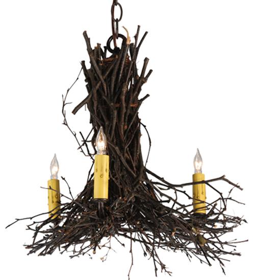 25" Wide Twigs 3 LT Chandelier