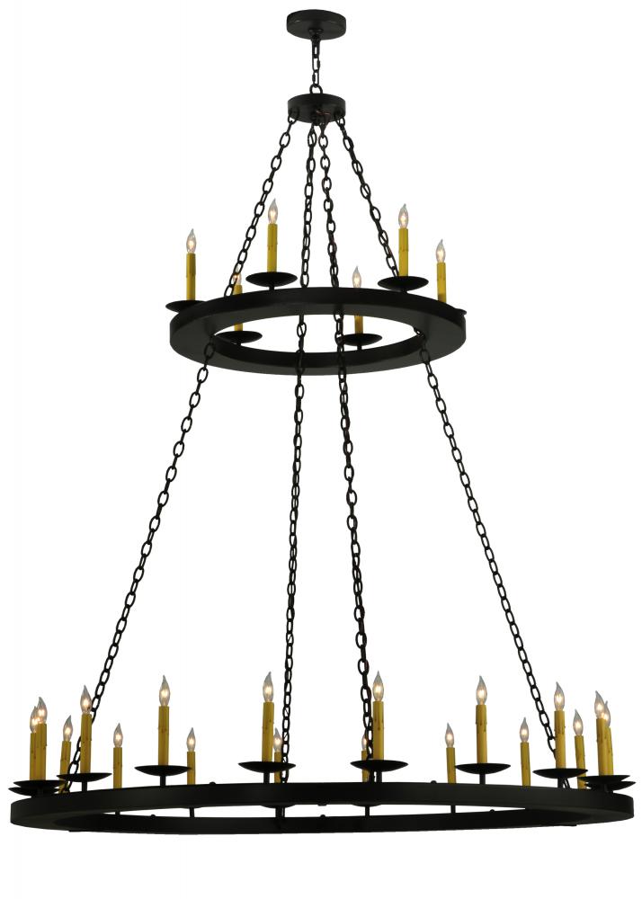 60" Wide Loxley 24 LT Two Tier Chandelier