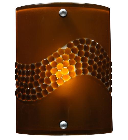8" Wide Metro Fusion Amber Pietre Wall Sconce