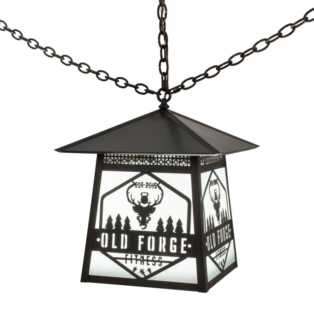 16" Square Personalized Old Forge Fitness Pendant