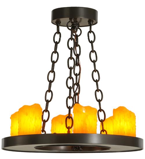 18" Wide Loxley 6 Light Chandelier
