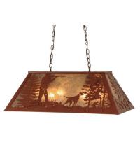 Meyda Blue 115919 - 33" Long Quail Hunter W/Dog Oblong Pendant