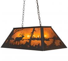 Meyda Blue 122975 - 33" Long Elk at Lake Oblong Pendant