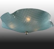 Meyda Blue 132122 - 13" Wide Atelier Window Pane Organic Art Glass Flushmount