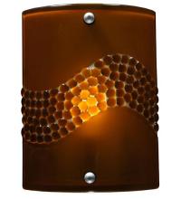 Meyda Blue 133700 - 8.25"W Metro Fusion Amber Pietre Wall Sconce