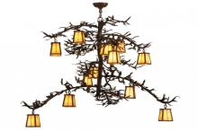 Meyda Blue 147539 - 50"L Pine Branch Valley View 12 LT Chandelier