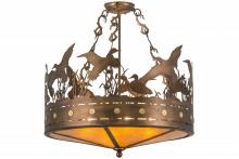 Meyda Blue 160003 - 24"W Ducks in Flight Semi-Flushmount