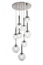 Meyda Blue 163161 - 28"W Bola Piston 9 LT Cascading Pendant