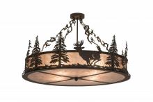 Meyda Blue 171359 - 36" Wide Wildlife at Dusk Semi-Flushmount