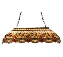 Meyda Blue 17508 - 40"L Tiffany Hanginghead Dragonfly Oblong Pendant