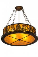 Meyda Blue 179628 - 22"W Mountain Pine Semi-Flushmount