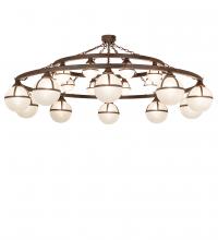 Meyda Blue 200284 - 84" Wide Bola Tavern 20 Light Two Tier Chandelier
