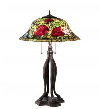 Meyda Blue 228817 - 30" High Tiffany Rosebush Table Lamp