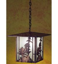 Meyda Blue 29273 - 12" Square Tall Pines Lantern Pendant