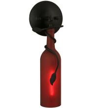 Meyda Blue 65456 - 5"W Tuscan Vineyard Frosted Red Wine Bottle Wall Sconce