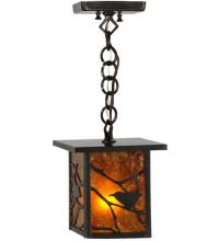 Meyda Blue 83422 - 6.5"Sq Hyde Park Song Bird Mini Pendant