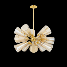 Hudson Valley Orange 2032-AGB - HARTWOOD CHANDELIER