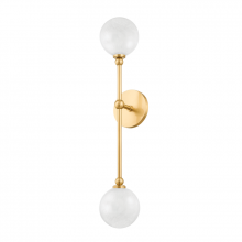 Hudson Valley Orange 4802-AGB - 2 LIGHT WALL SCONCE