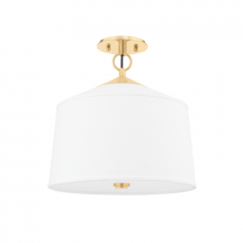 Hudson Valley Orange 5210-AGB - White Plains Semi Flush