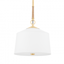 Hudson Valley Orange 5214-AGB - White Plains Pendant