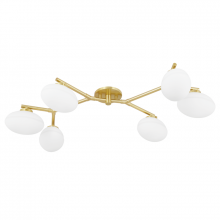 Hudson Valley Orange 5541-AGB - 6 LIGHT SEMI FLUSH