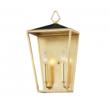 Hudson Valley Orange 5702-GL/BK - 2 LIGHT WALL SCONCE