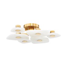 Hudson Valley Orange 7828-AGB - HOLMDEL Semi Flush