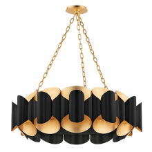 Hudson Valley Orange 8534-GL/BK - Banks Chandelier