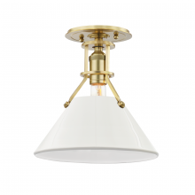 Hudson Valley Orange MDS353-AGB/OW - 1 LIGHT SEMI FLUSH