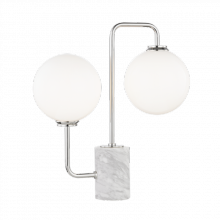 Mitzi Orange HL170201-PN - 2 LIGHT TABLE LAMP WITH A MARBLE BASE