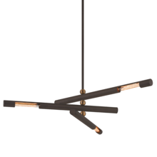 Troy Orange F6885-BRZ/PBR - Hendrix Chandelier