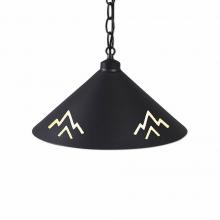 Avalanche Ranch Lighting A24402CH-97 - Canyon Pendant Shallow - Deception Pass - Black Iron Finish - Chain