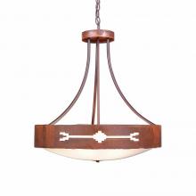 Avalanche Ranch Lighting A41985FC-HR-02 - Ridgemont Chandelier Small - Bowl Bottom - Del Rio - Frosted Glass Bowl - Rust Patina Finish