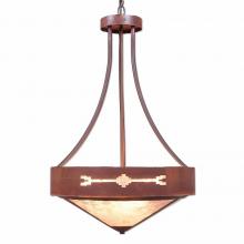 Avalanche Ranch Lighting A45185AL-HR-02 - Ridgemont Foyer Chandelier Large Tall - Shade Bottom - Del Rio - Almond Mica Shade