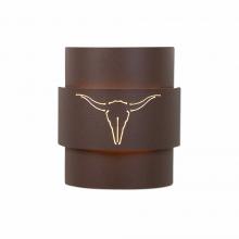 Avalanche Ranch Lighting A56188-27 - Northridge Sconce Small - Longhorn Cutout - Rustic Brown Finish