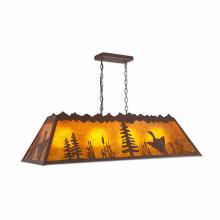 Avalanche Ranch Lighting M45564AM-27 - Rocky Mountain Billiard Light Large - Loon - Amber Mica Shade - Rustic Brown Finish