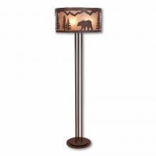 Avalanche Ranch Lighting M69325AL-27 - Kincaid Floor Lamp - Mountain Bear - Almond Mica Shade - Rustic Brown Finish